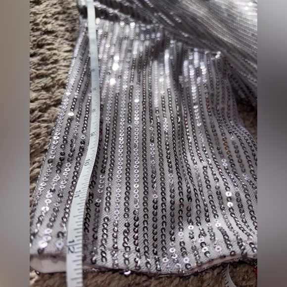 Midi Silver Sequin Dress - Picture 9 of 9